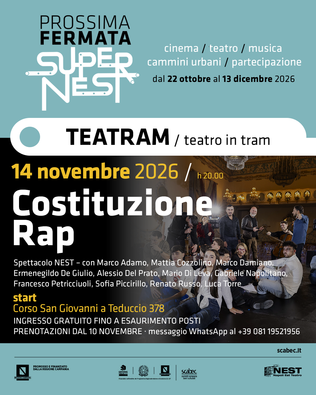 SUPERNEST 11 14 TEATRAM COSTITUZIONE RAP